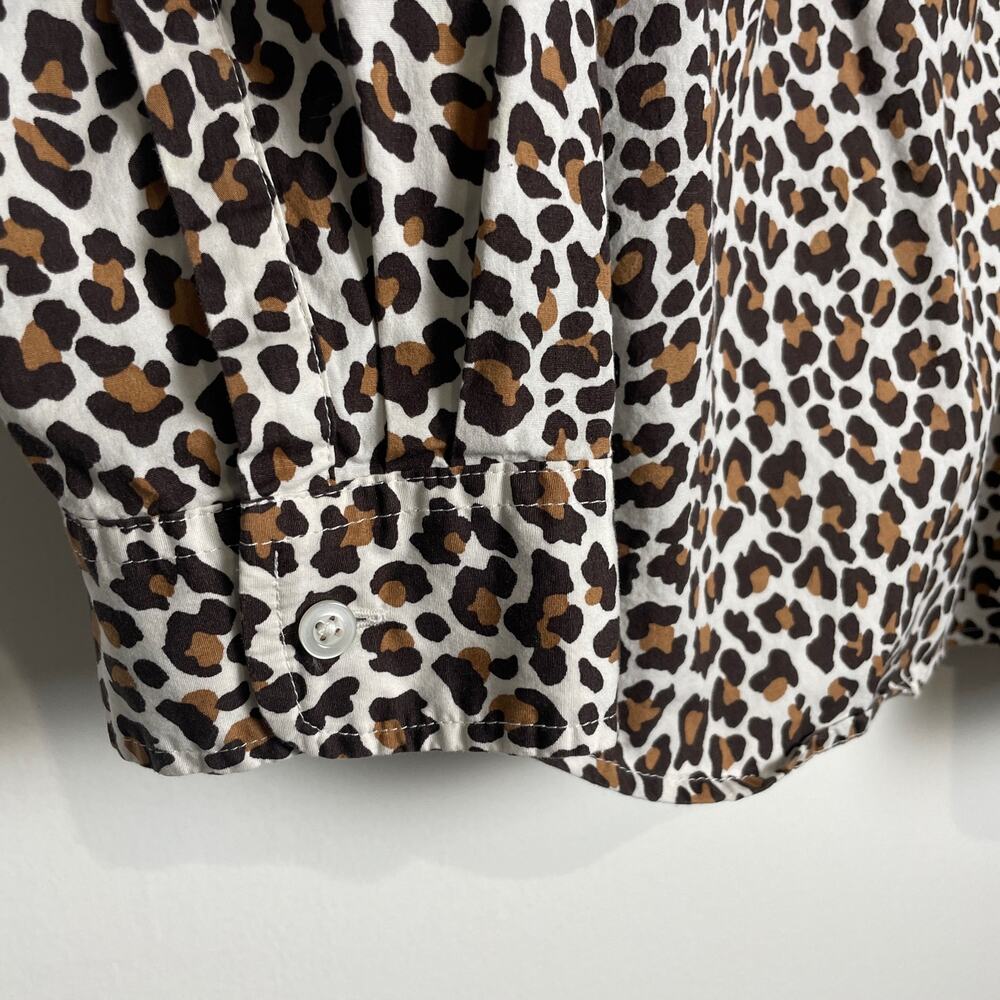Talbots Plus Women’s 1x Leopard Print Button Down… - image 4